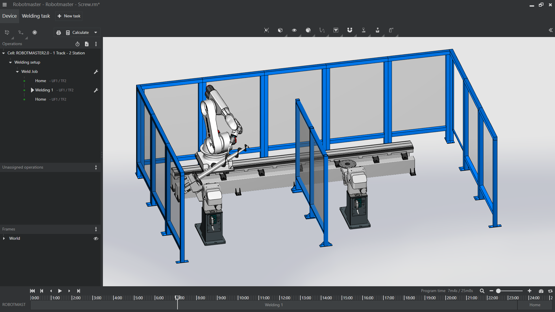 Robotmaster offline robot programming software interface showing toolpath generation