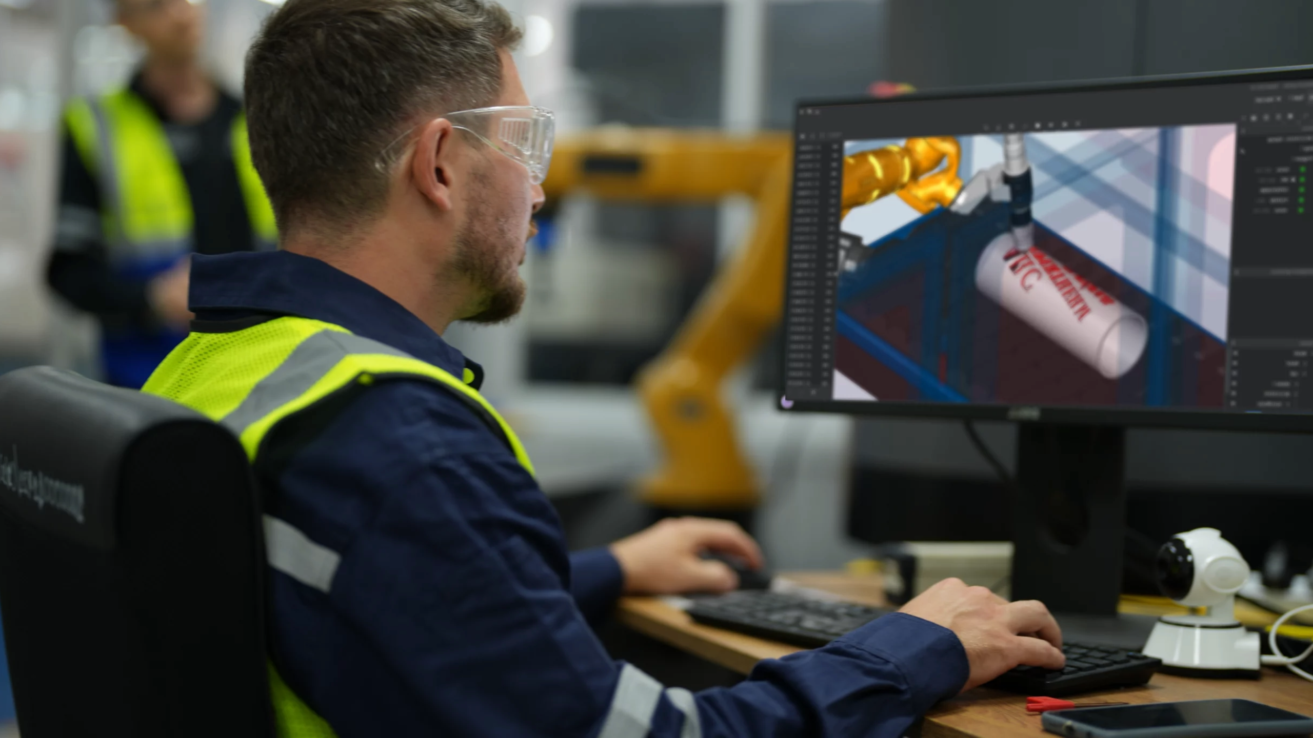Robotmaster training session with instructor and student